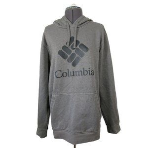 Columbia gray basic logo‎ print long sleeve hoodie sweatshirt